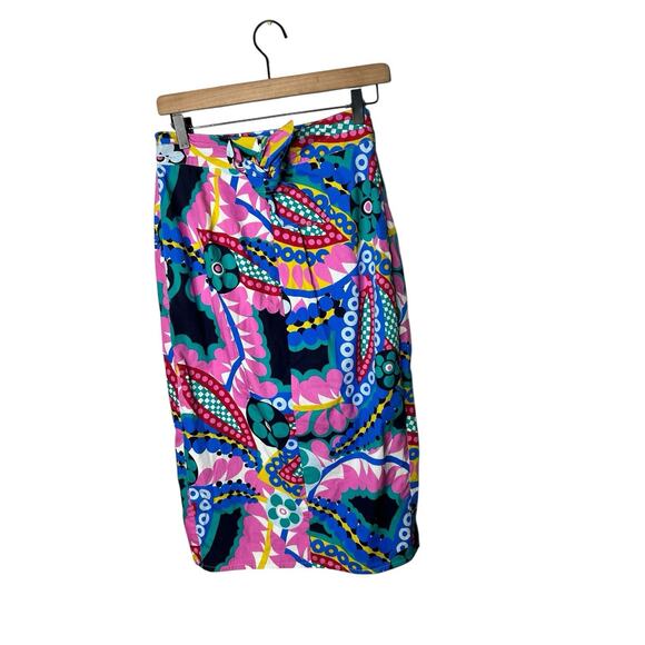 J Crew l7939 size 4 Tie-back Tulip Skirt Colorful Ratti‎ Kaleidoscope Floral - Picture 2 of 3